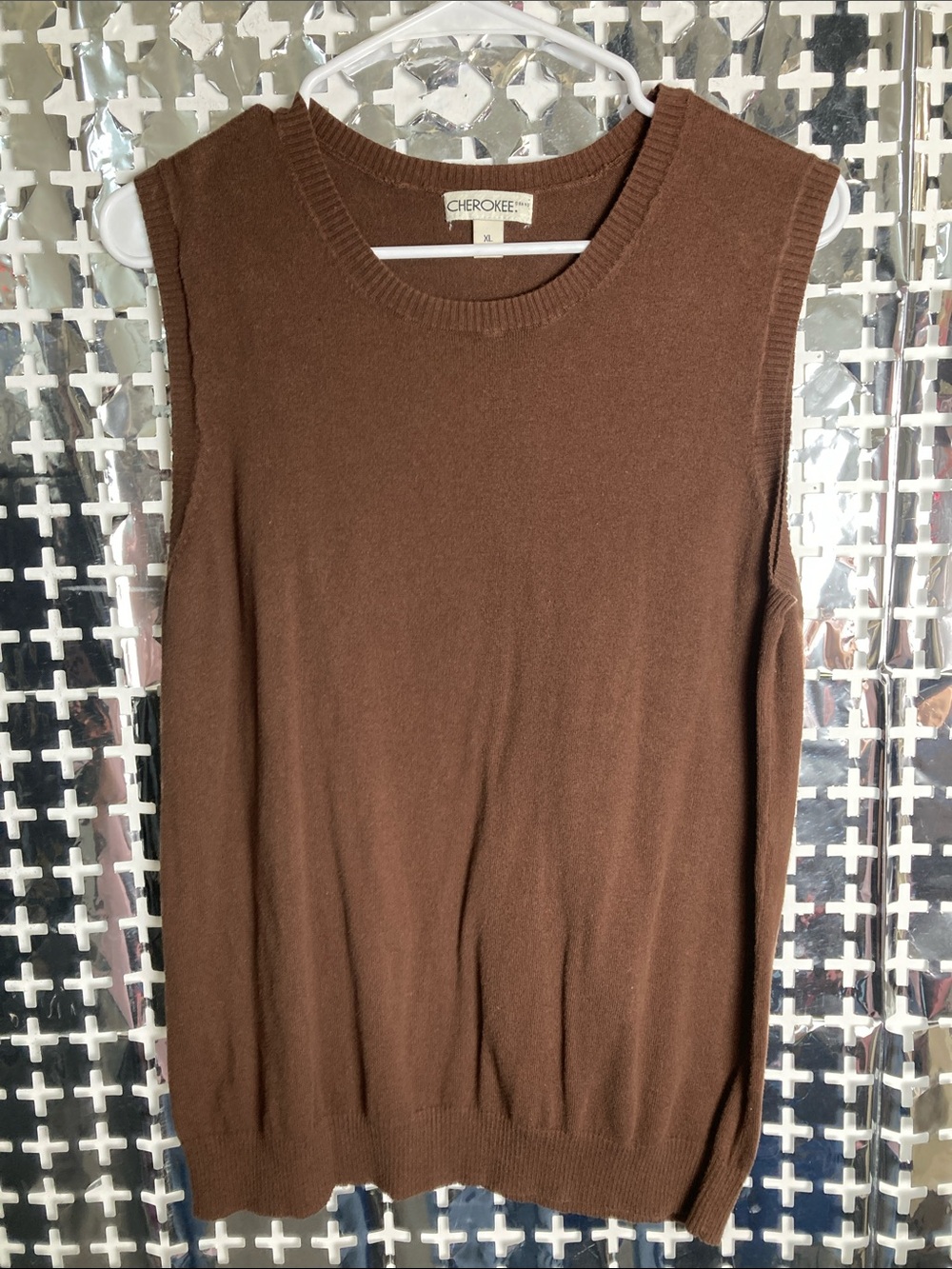 Cherokee Brown Sleeveless Knit Tank Top